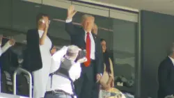 Trump plays golf in Scotland while protesters take to the streets and decry his visit